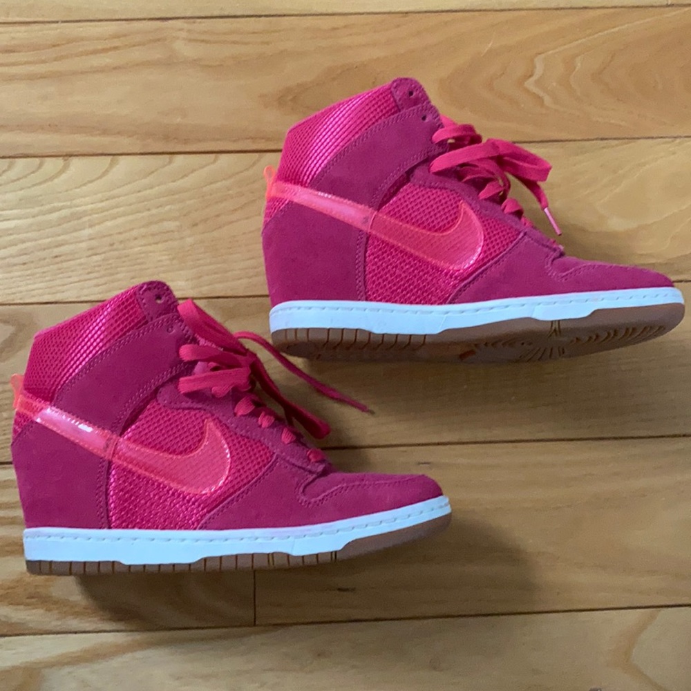 Nike Sky High Pink Wedge Sneakers